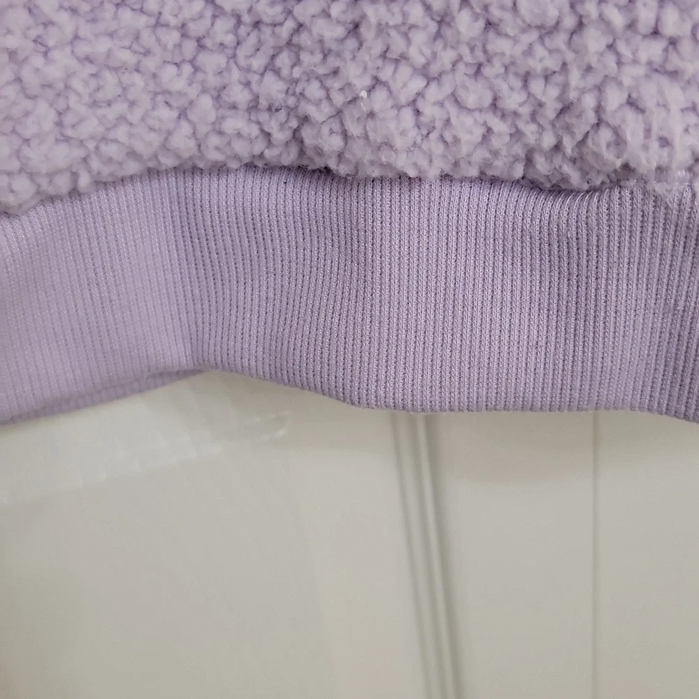 C9 by Champion Girls Fleece Pullover Lavender 1/4 Zip Long Sleeve XL 14/16